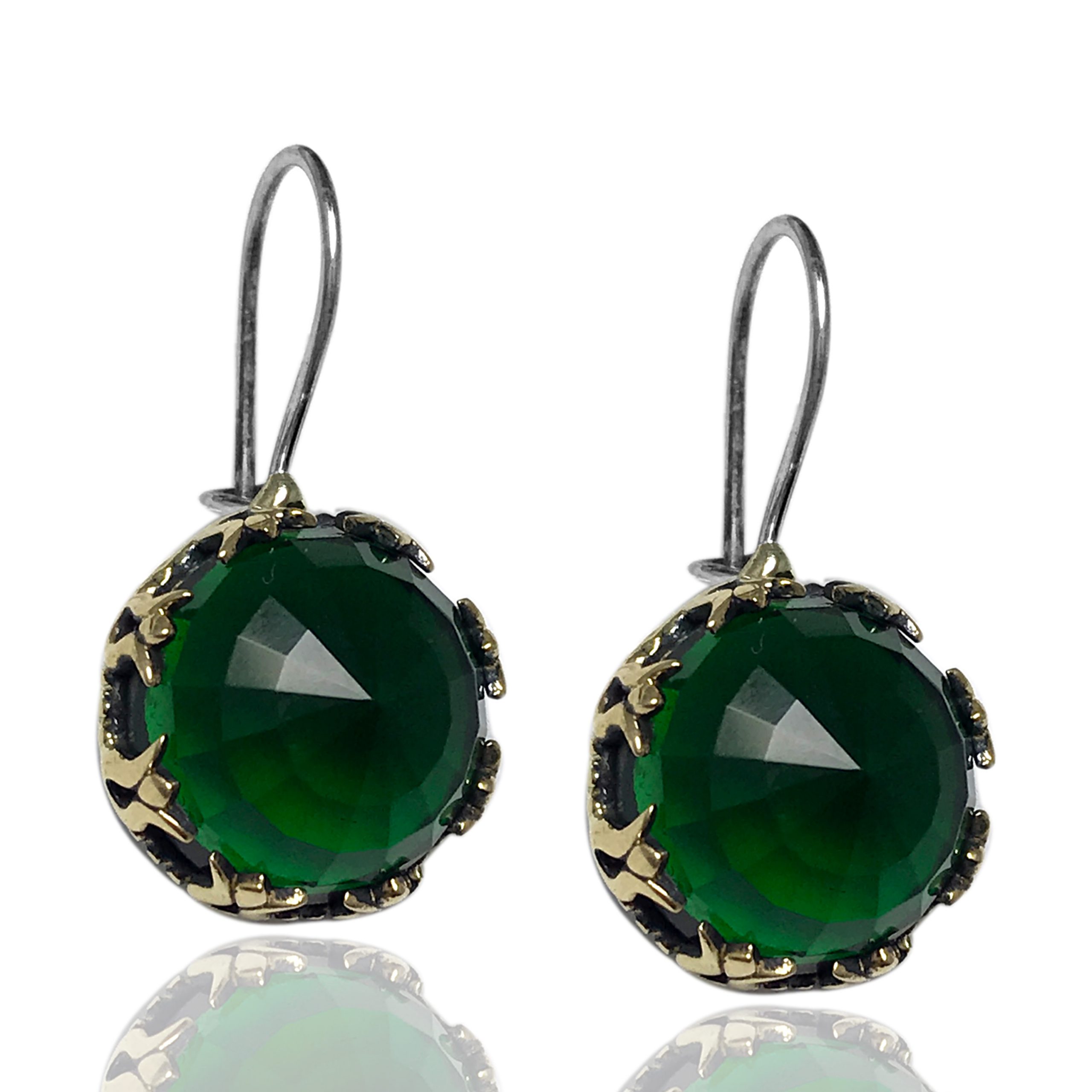 Bedelen ritme Megalopolis Oorbellen met groene steen - Rosa Juwelen